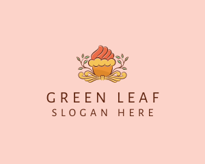 Herbs - Organic Cupcake Dessert logo design