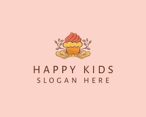 Organic Cupcake Dessert  logo design