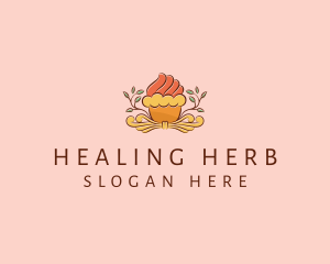 Organic Cupcake Dessert  logo design