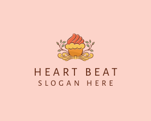 Organic Cupcake Dessert  logo design