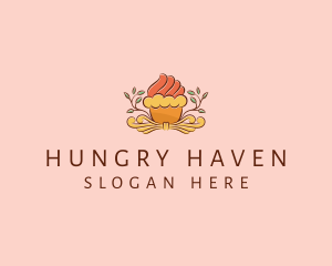 Organic Cupcake Dessert  logo design