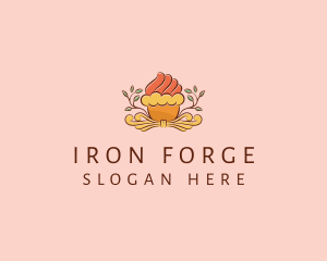 Organic Cupcake Dessert  logo design