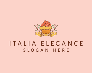 Organic Cupcake Dessert  logo design