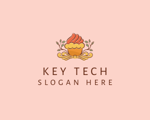 Organic Cupcake Dessert  logo design