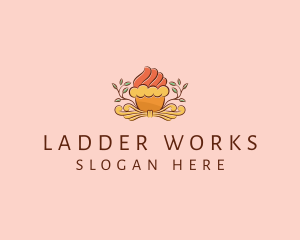 Organic Cupcake Dessert  logo design