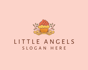 Organic Cupcake Dessert  logo design