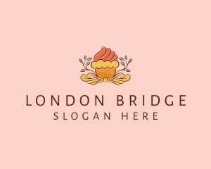 Organic Cupcake Dessert  logo design