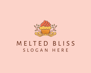 Organic Cupcake Dessert  logo design