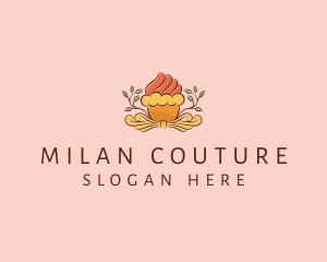 Organic Cupcake Dessert  logo design