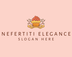 Organic Cupcake Dessert  logo design