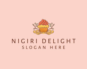 Organic Cupcake Dessert  logo design