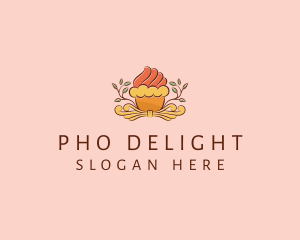 Organic Cupcake Dessert  logo design