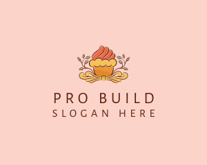 Organic Cupcake Dessert  logo design