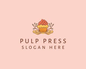 Organic Cupcake Dessert  logo design