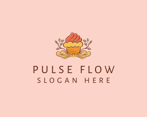 Organic Cupcake Dessert  logo design