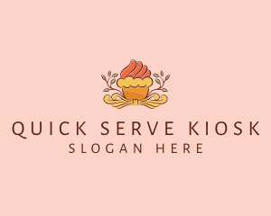 Organic Cupcake Dessert  logo design