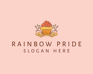 Organic Cupcake Dessert  logo design