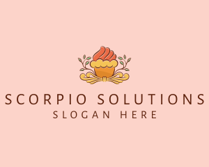 Organic Cupcake Dessert  logo design