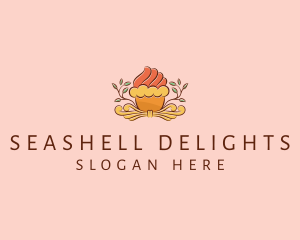 Organic Cupcake Dessert  logo design