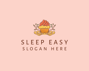 Organic Cupcake Dessert  logo design