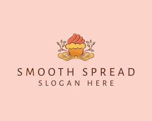 Organic Cupcake Dessert  logo design