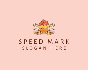 Organic Cupcake Dessert  logo design