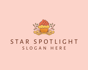 Organic Cupcake Dessert  logo design