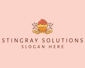 Organic Cupcake Dessert  logo design