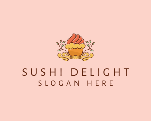 Organic Cupcake Dessert  logo design