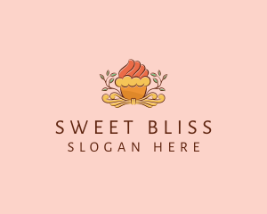 Organic Cupcake Dessert  logo design