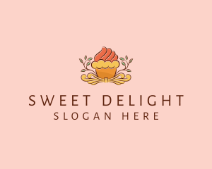 Organic Cupcake Dessert  logo design