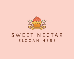 Organic Cupcake Dessert  logo design