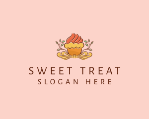 Organic Cupcake Dessert  logo design