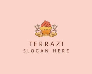 Organic Cupcake Dessert  logo design