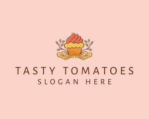 Organic Cupcake Dessert  logo design