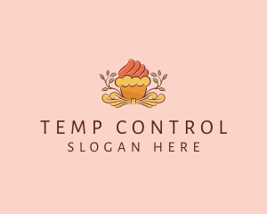 Organic Cupcake Dessert  logo design