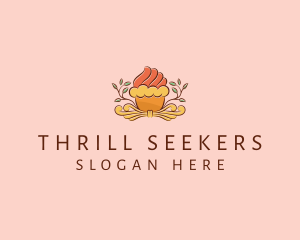 Organic Cupcake Dessert  logo design