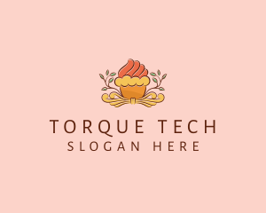 Organic Cupcake Dessert  logo design