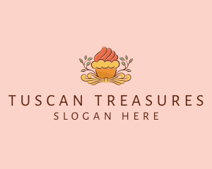 Organic Cupcake Dessert  logo design