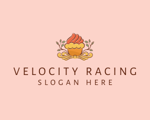 Organic Cupcake Dessert  logo design