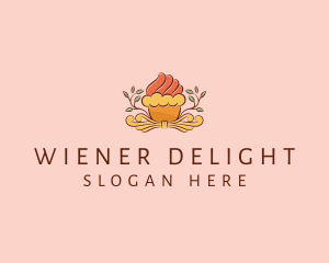 Organic Cupcake Dessert  logo design