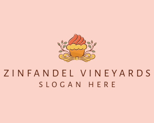 Organic Cupcake Dessert  logo design