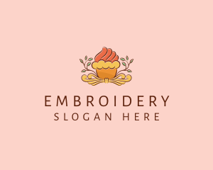 Organic Cupcake Dessert  logo design