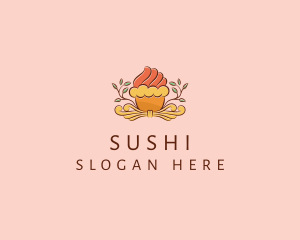 Organic Cupcake Dessert  logo design