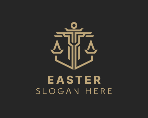 Justice Scale - Legal Shield Scale logo design