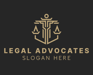 Legal Shield Scale  logo design