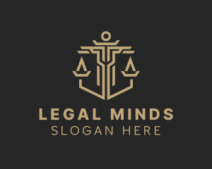 Jurist - Legal Shield Scale logo design