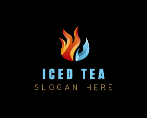 Flame Ice Heating logo design