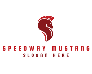 Mustang - Chess Horse Knight logo design