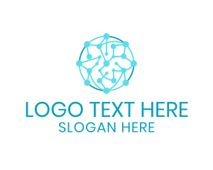 Interactive - Abstract Digital World logo design